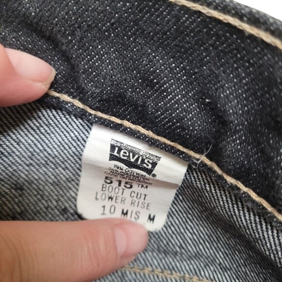 Levi’s Nouveau Bootcut Black 515 Cut Stretch Jeans Low Rise Womens Size 10 Mis M - Picture 13 of 16